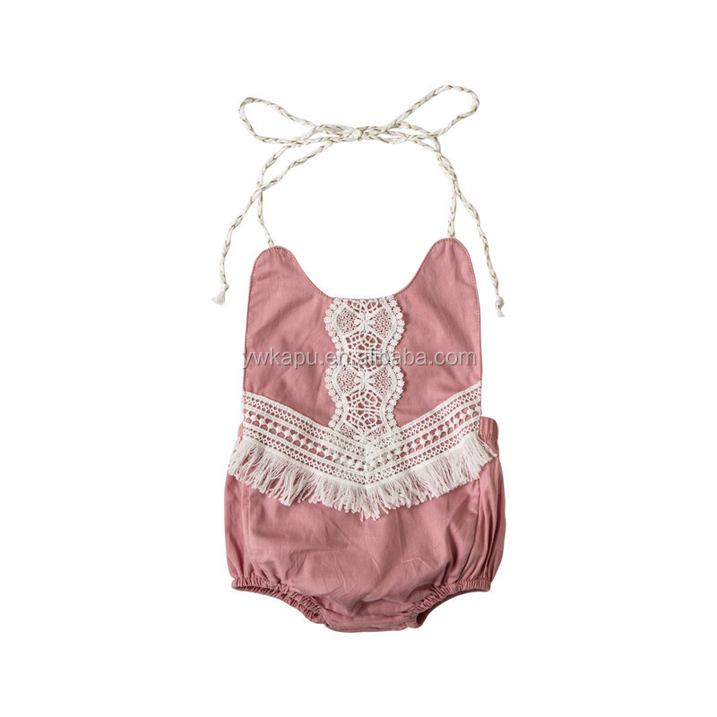 2018 newest designs colorful baby girls romper Fringing String Romper