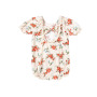 Summer Soft Newborn Baby Cotton Clothes Floral Vintage Bodysuit  Ruffle Design Baby Girls Romper
