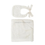 Manufacturers selling custom color cotton baby flower lace drool bibs baby blanket set