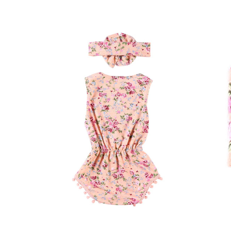 Fashion Style Ruffle Lace Romper Little Girl Boutique Clothes Cotton Baby Romper