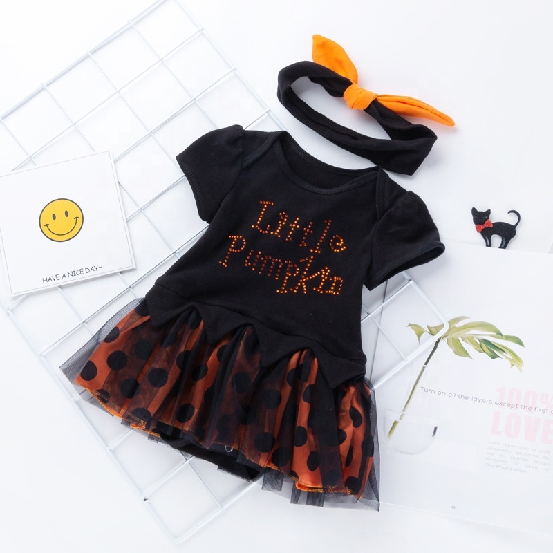 2021 trendy korean black layered polka dot tshirt dress baby girl boutique outfits