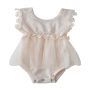 Wholesale Trendy Fine Workmanship Design Lace Floral Girls Clothes Baby's Boutique Romper Dress Toddler Gift Sets