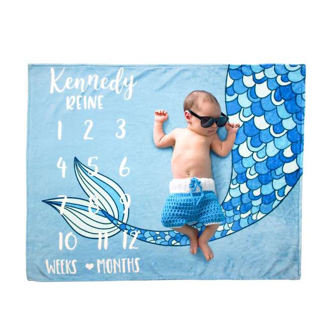 Amazon hot sale photography photo prop newborn growing infant monthly milestone baby blanket