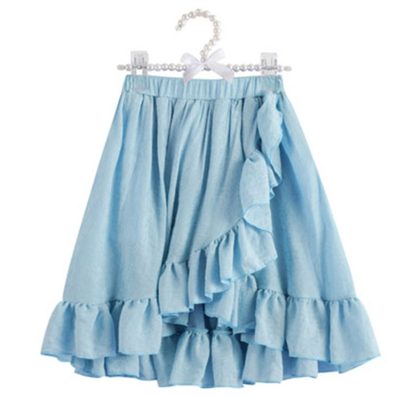 New Arrival Manufacturer Skirt Baby Girl Pink Plain Maxi Ruffles Single Layer Fashion Skirt