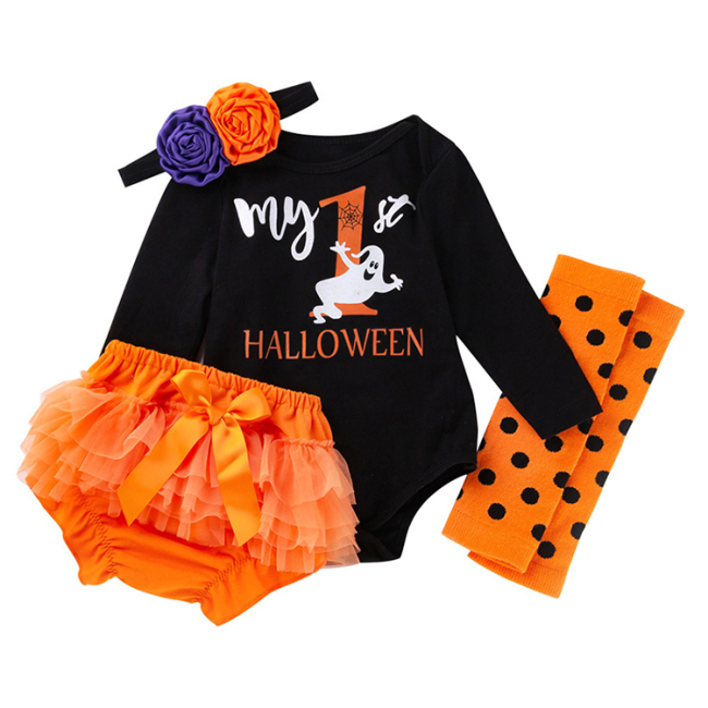 Newest cotton clothes set kids clothing baby costume Halloween outfit for girl