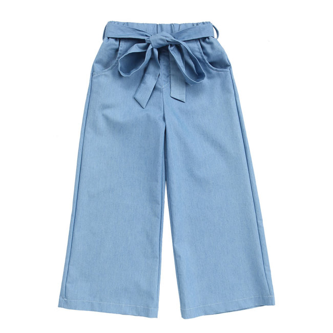 New arrival autumn soft Cotton long elastic waist latest design jeans denim girl  pants