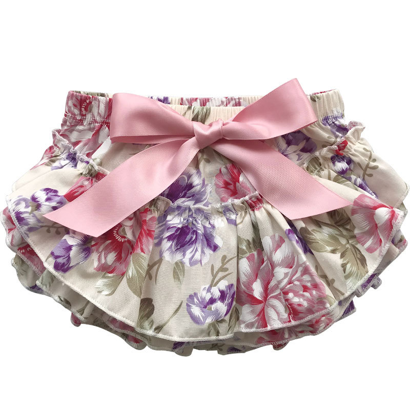 popular stain baby bloomer with ruffle frock design baby pants