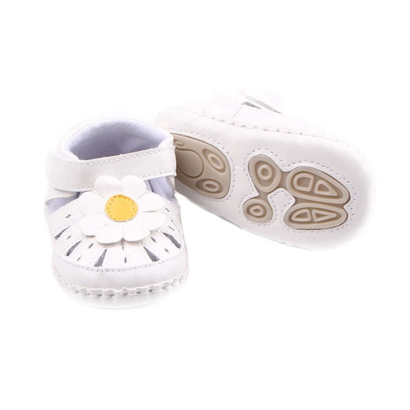 Summer comfort cute shoes baby newborn leather flower sandals