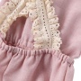 Fashion style ruffle lace romper little girl boutique clothes cotton baby romper