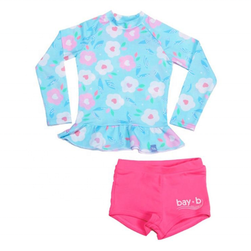 USA teen swimwear kids fringed  2 piece lady bikini set