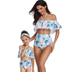 2021 factory direct sale ruffle private label designer bikini set