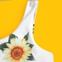 Summer fashion yellow green floral swimwear children baby girl beache wear