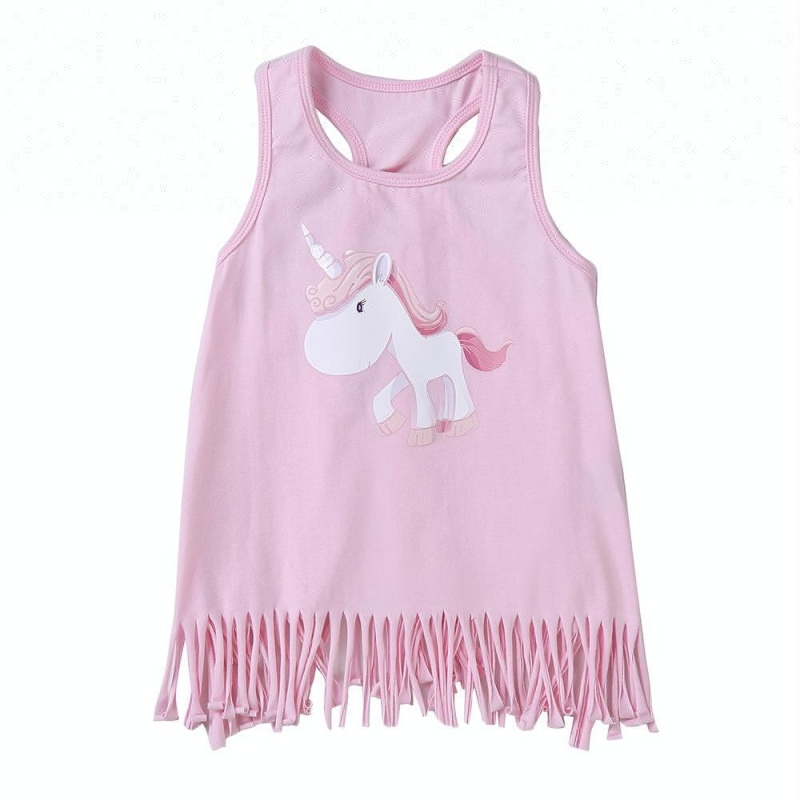 2019 Wholesale Baby Girl Clothes  Party Long Sleeve Girl Top  Toddler Ruffle Girl Unicorn shirt