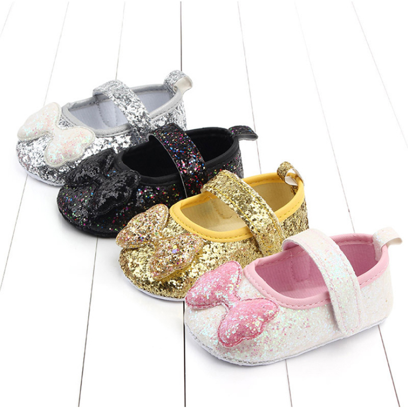 Promotional Multicolor Boutique Newborn Baby Girls Princess Shoes Prewalker for Sale