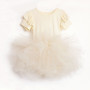 Ruffle Sleeve Cute Princess Pink Birthday Party Tutu Dance Dress For Girl