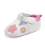 Factory direct sales high quality round toe flower embroidered leather toddler sandals