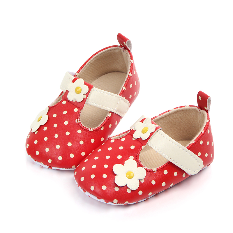 2020 New Arrival High Quality Fancy Baby Shoes Small Flower Dot Toddler Shoes For Girl