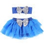 High Quality Boutique Wholesales 2 Styles Contton Kids Dress Baby 4th of July Tutus For Girl