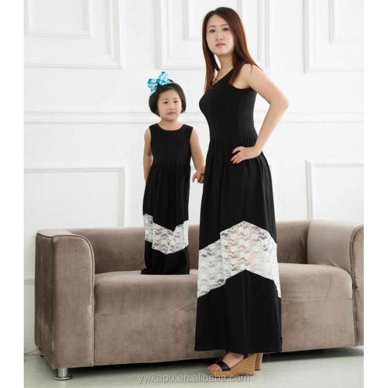 Wholesale same clothes for mother and daughter, mother and daughter dress clothing sets, mom and daughter
