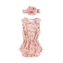 Wholesale custom high quality cheap Floral Cotton Baby Romper & Outfit dress  for spring and summer