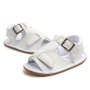 2021 summer fashion solid color baby boy buckle strap leather sandals