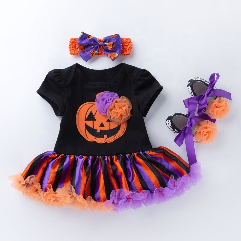 Halloween 2021 boutique multicolor pettiskirt baby  wear set