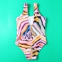 Novelty fashion trendy breathable one piece girls kids zebra bikini