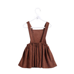 Wholesale Winter Simple and Elegant Kids Ruffle Suspender Skirt