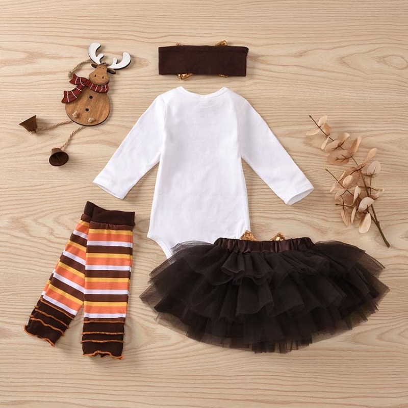 Favorite price thanksgiving day baby girls fashionable clothing tutu romper dresses