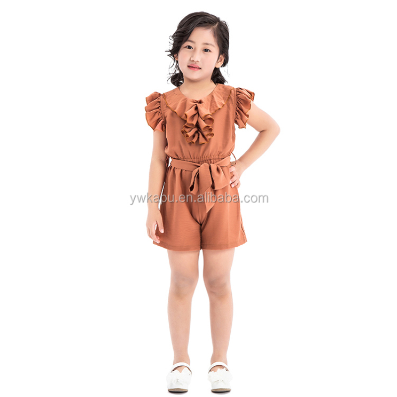 Newest style children's clothing sets Falbala girl romper one piece jumpsuit