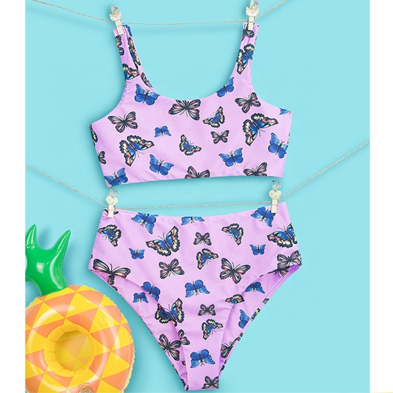 2021 latest purple blue white beach swimwear butterfly bikini