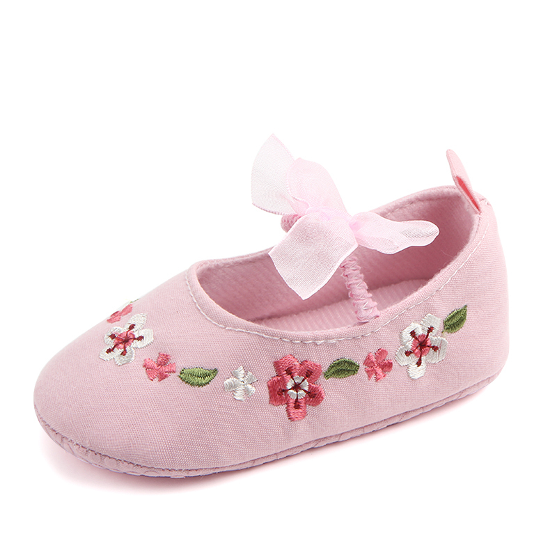 2019 Spring Fashion Boutique  Newborn Baby Girl Shoes  Embroidered Toddler Shoes For Gir