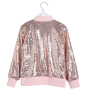 Newset girl coat with zipper sequin Jacket for Children Girls