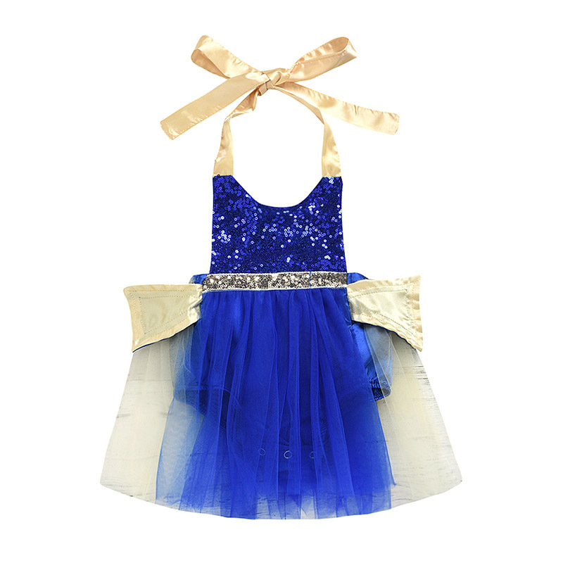 Wholesale Stylish Girls Strappy Tulle Princess Dresses For Baby And Kids