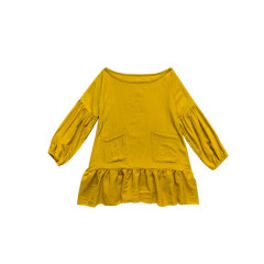 Wholesale autumn girl doll shirt pure color long sleeve baby cotton kids blank t-shirt