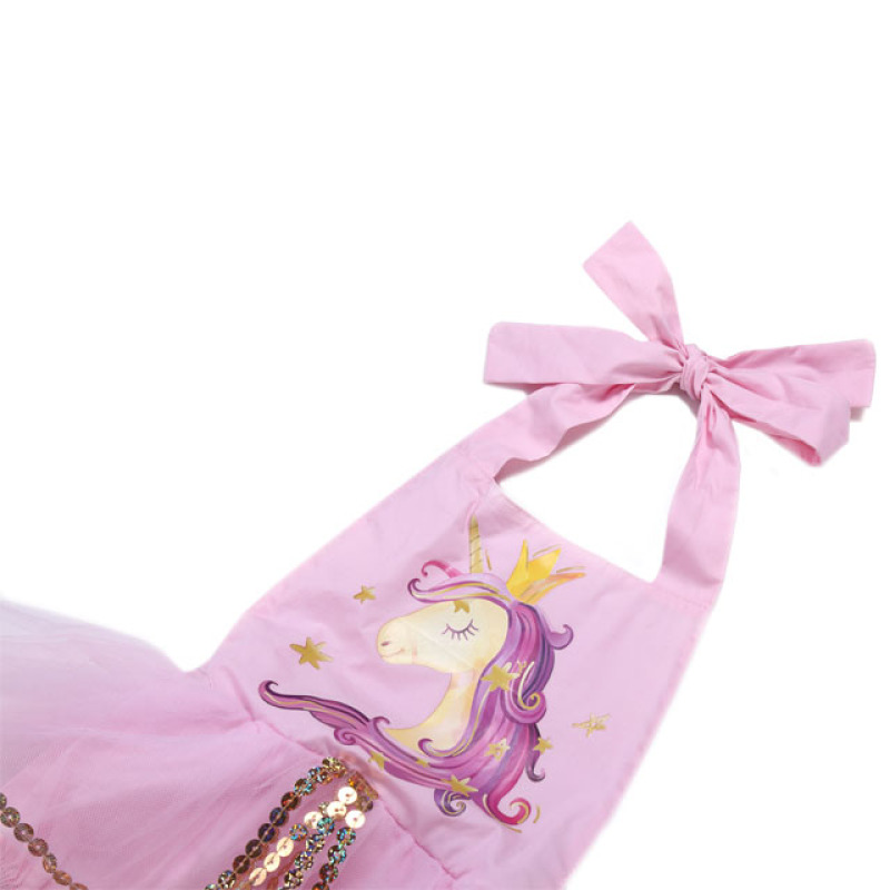 High quality vintage baby girl unicorn tutu romper sequin baby clothing romper