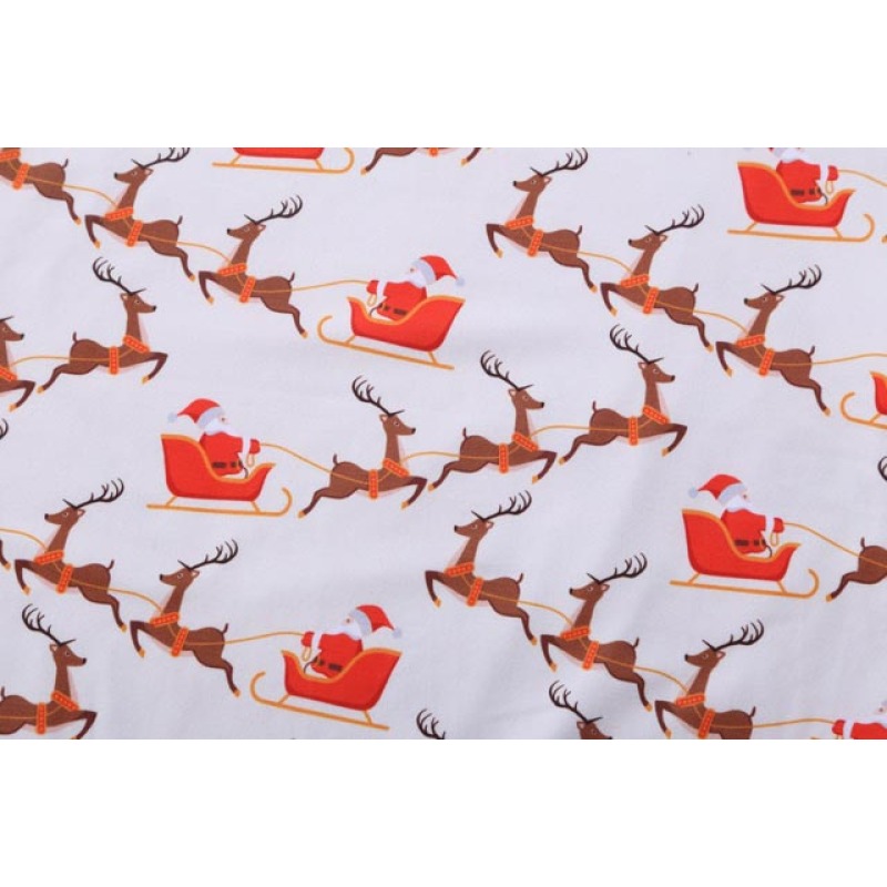 Newest Christmas Girls' Lace Top with Santa Ride Print