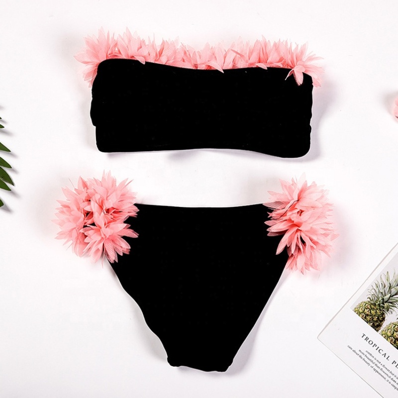 New product 2 piece sexy swimwear front tie swimsuit bikini