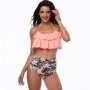 2021 sexy high waist swimming wear beach red black white two piece swimwear