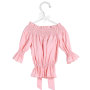 High  Quality Fashion  Baby Girl Summer Clothes Wholesale Bow Knot Smocking Children Top For Girl