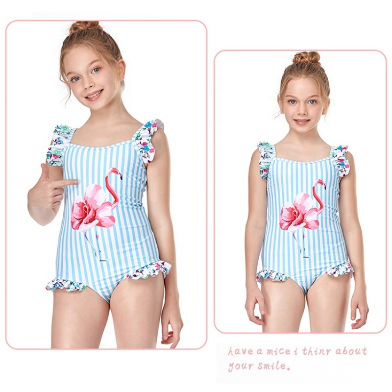 Top selling swimsuits red blue animal print teen bikini swimwear girls