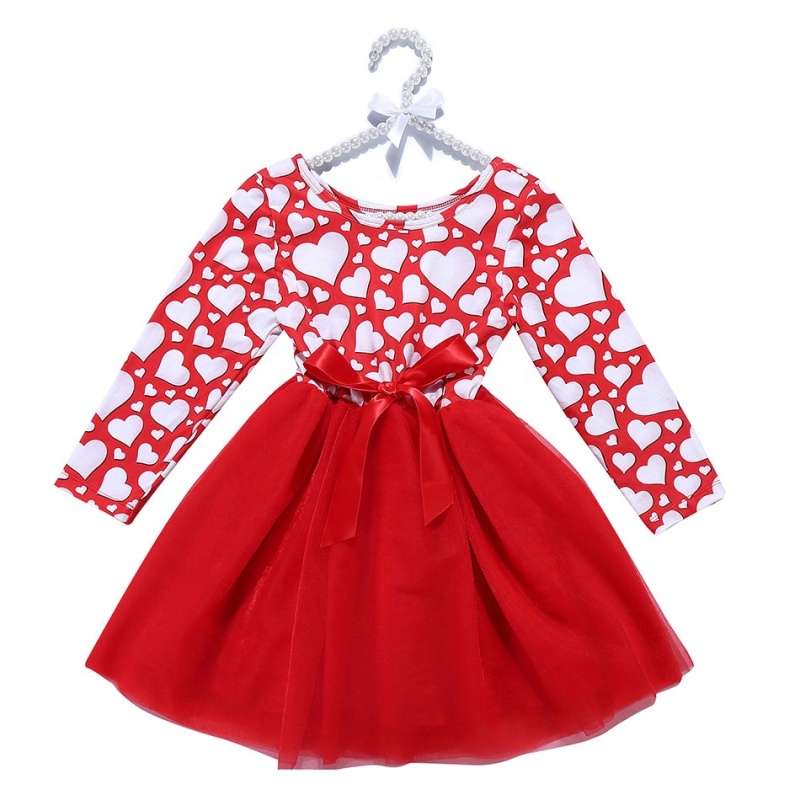 Wholesale Custom Long Sleeve Little Girls Dresses For Party Wear