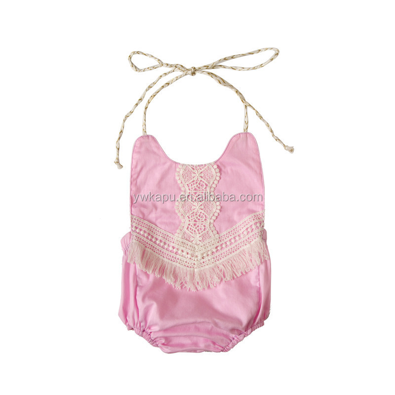 2018 newest designs colorful baby girls romper Fringing String Romper