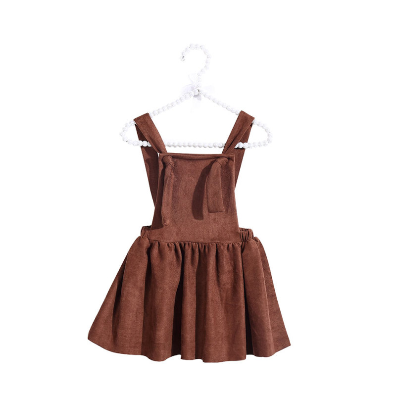 Wholesale Winter Simple and Elegant Kids Ruffle Suspender Skirt