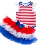 wholesale USA 4th of July cotton toddler clothing set stock