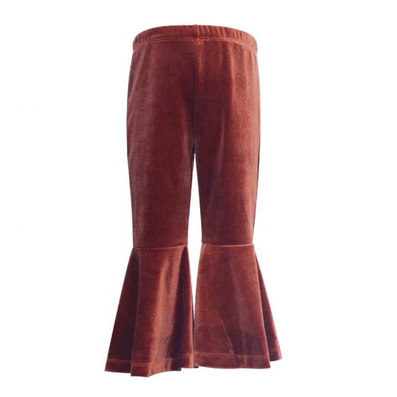MEDOLOVE Fashion Toddler Kids Velvet Pant Little Baby Girls Bell Bottom Pants Flare Trousers