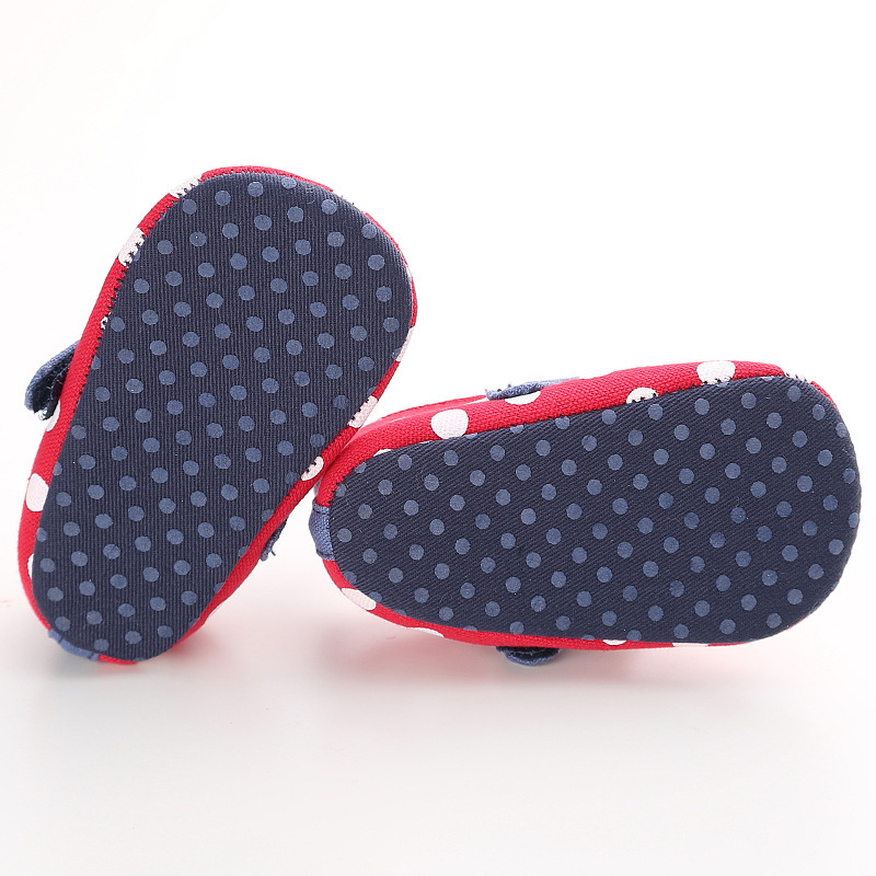 Promotional Fashion Designer 1year Baby Toddlers Girls Polka Dot Shoes for Casual Wear