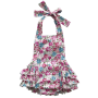 new fashion cute sweet floral baby halter bubble ruffle romper for girl wholesale RTS