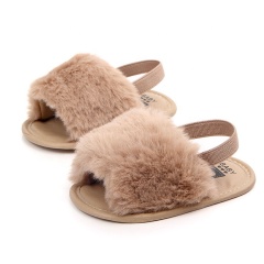 2021 wholsales fashionations comfort fluffy infant slip-on sandals