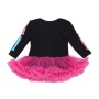 Halloween bone 2 piece long sleeve tutu custom mesh pettiskirt dress